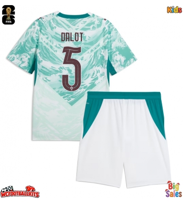 Portugal Diogo Dalot #5 Replica Away Stadium Kit for Kids World Cup 2026 Short Sleeve (+ pants)